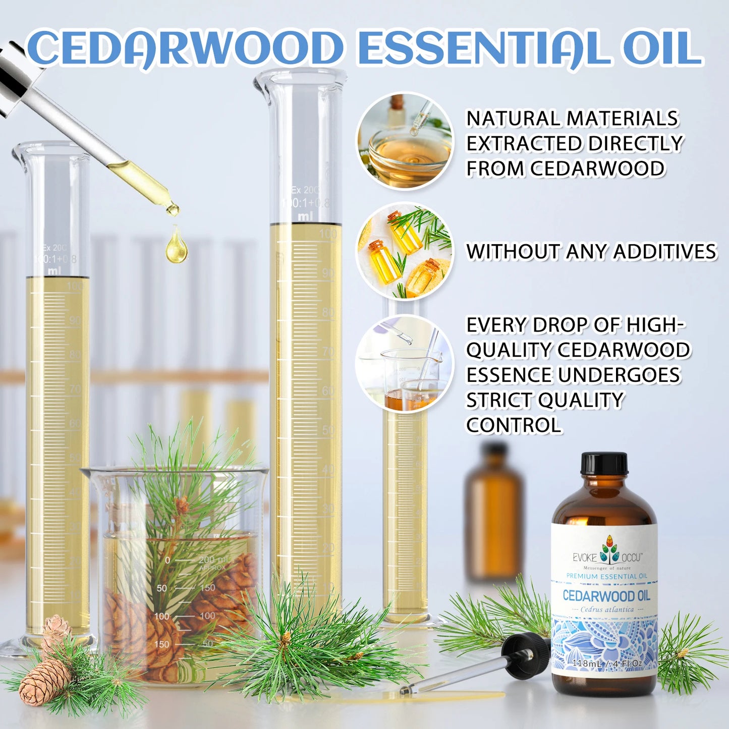 GlowOil™ Bois de Cèdre – Pour Diffuseur, Soin & Ambiance Naturelle