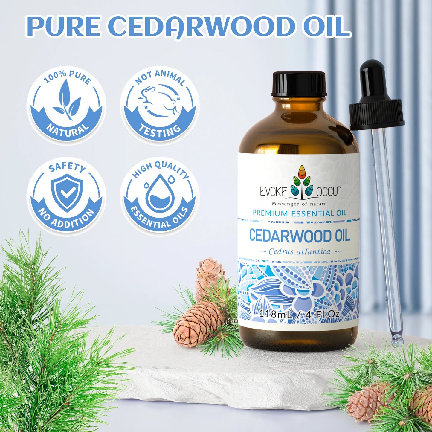 GlowOil™ Bois de Cèdre – Pour Diffuseur, Soin & Ambiance Naturelle