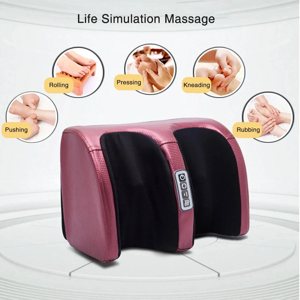 GlowRelax™ Masseur de Pieds Électrique Shiatsu – Pétrissage Profond, Chauffant & Vibrant pour Détente et Soulagement