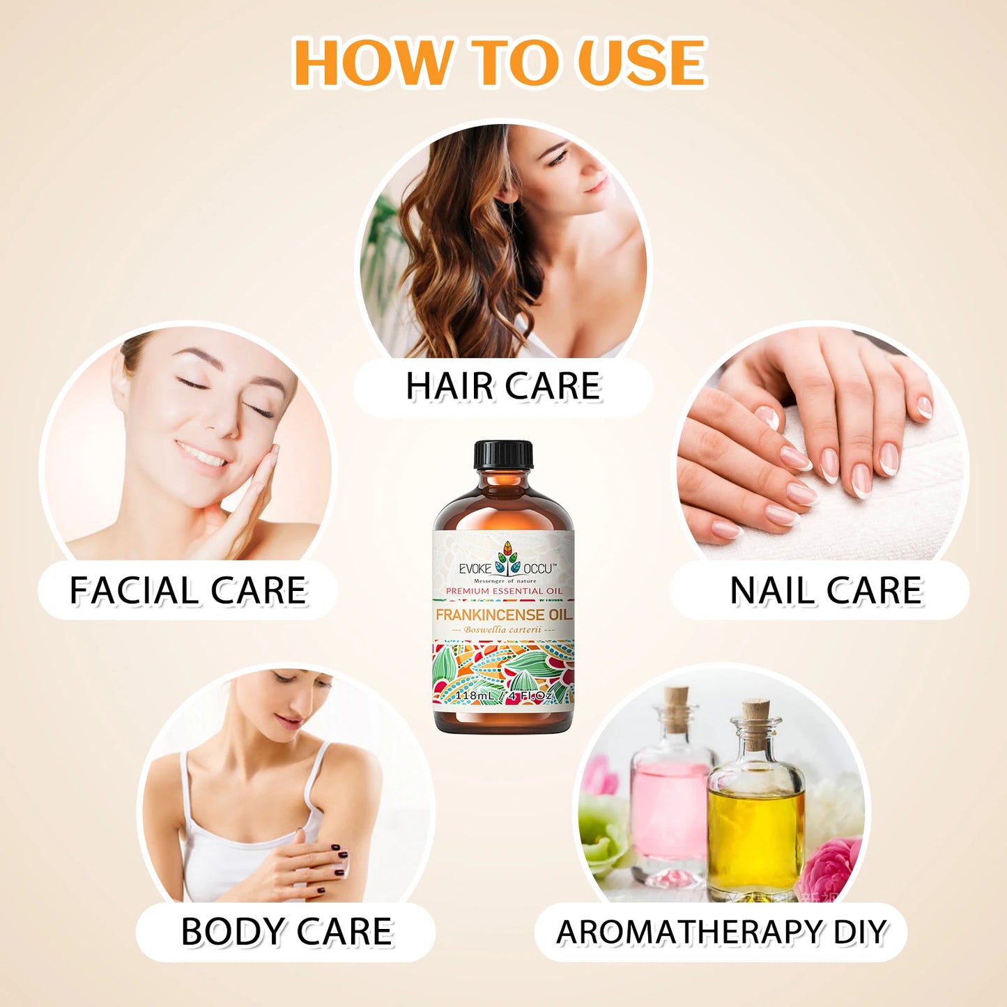 GlowOil™ Encens – Diffuseur, Massage, Peau & Ambiance Spirituelle