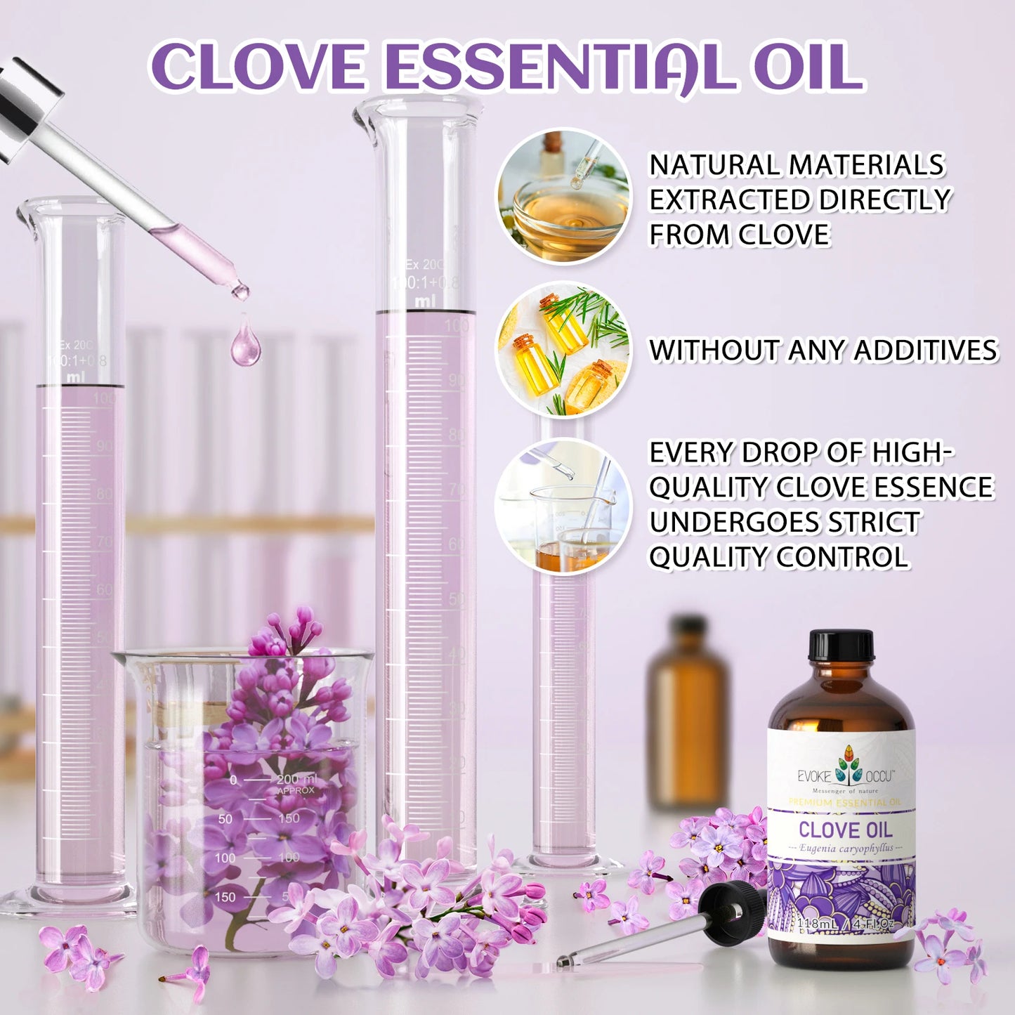 GlowOil™ Clou de Girofle – Diffuseur, Soin Cheveux & Peau, Massage & Ambiance Naturelle