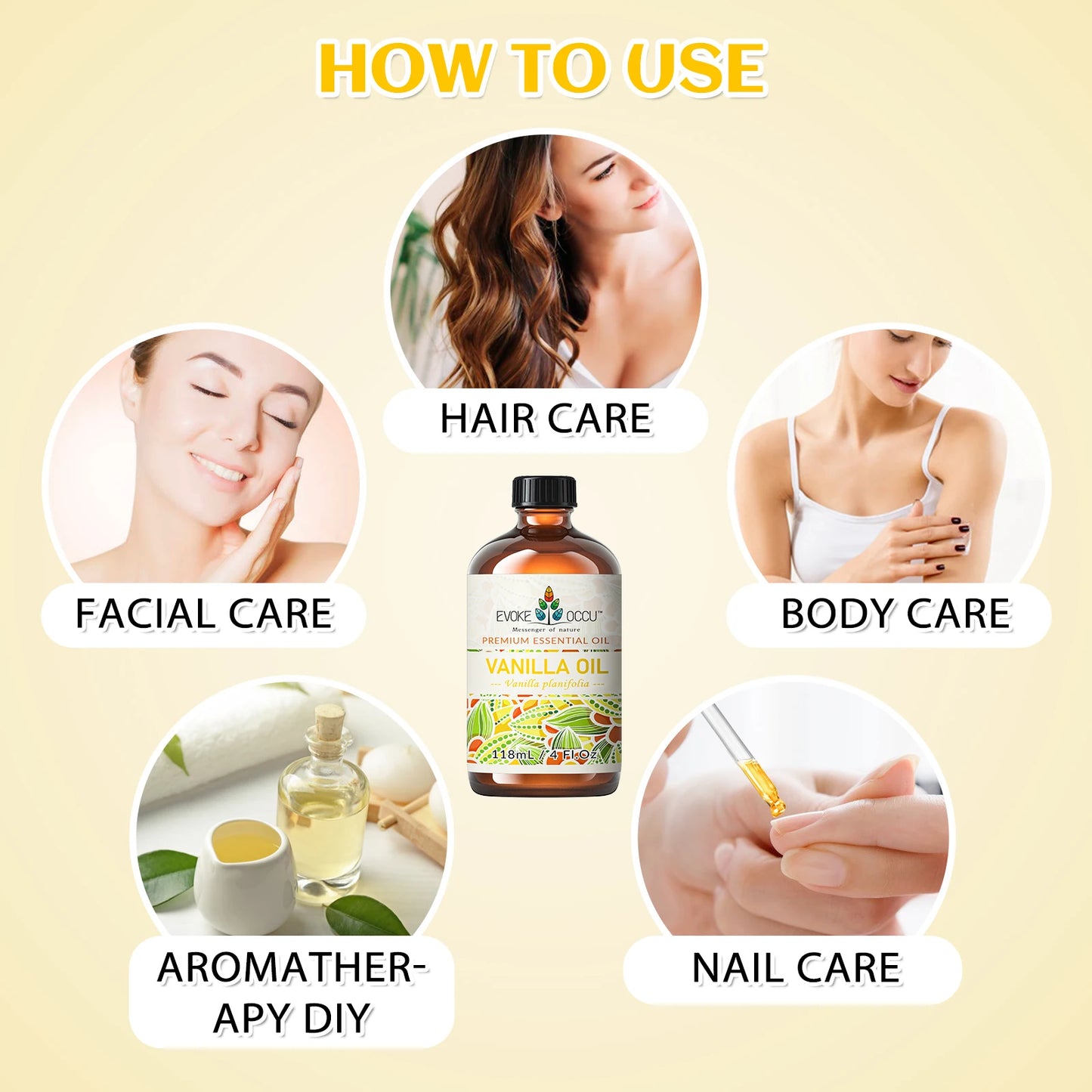 GlowOil™ Vanille – Diffuseur, Soin Peau & Corps, Massage & Ambiance Douce