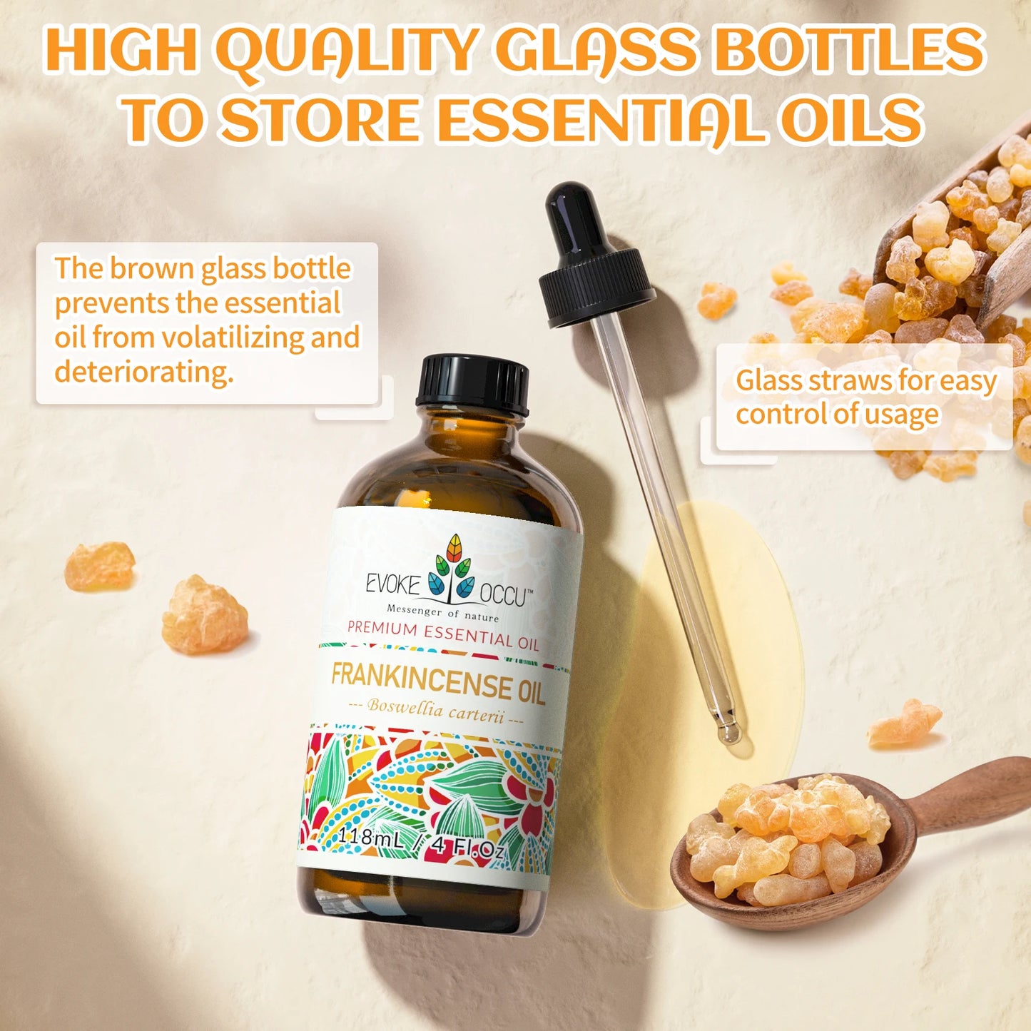 GlowOil™ Encens – Diffuseur, Massage, Peau & Ambiance Spirituelle