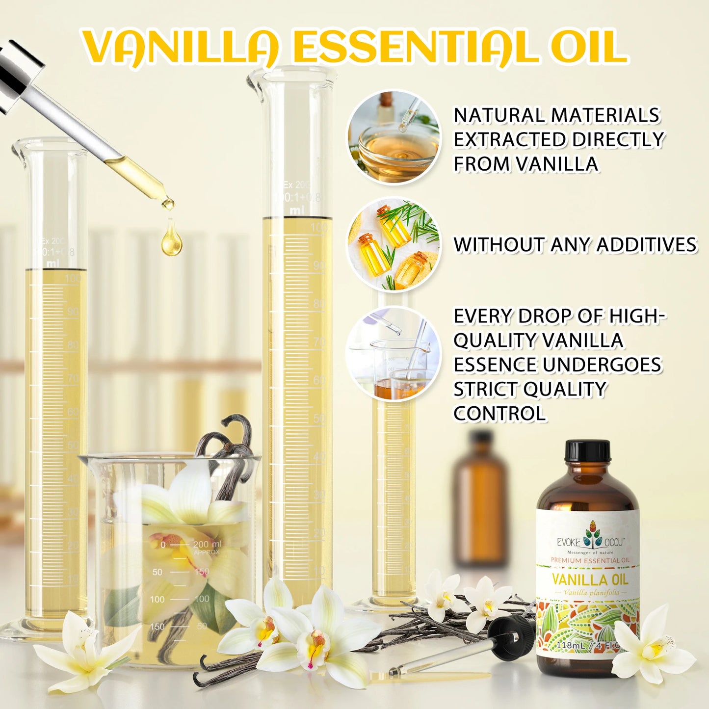 GlowOil™ Vanille – Diffuseur, Soin Peau & Corps, Massage & Ambiance Douce