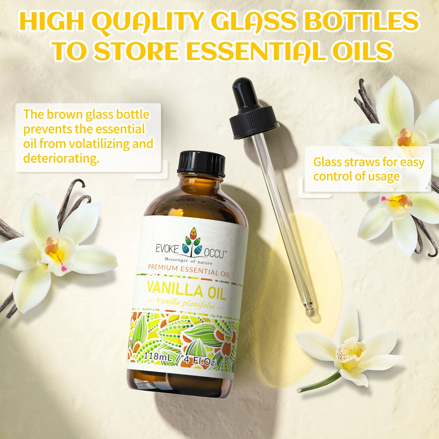 GlowOil™ Vanille – Diffuseur, Soin Peau & Corps, Massage & Ambiance Douce