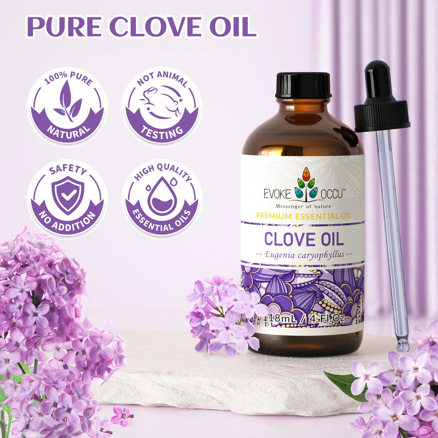 GlowOil™ Clou de Girofle – Diffuseur, Soin Cheveux & Peau, Massage & Ambiance Naturelle