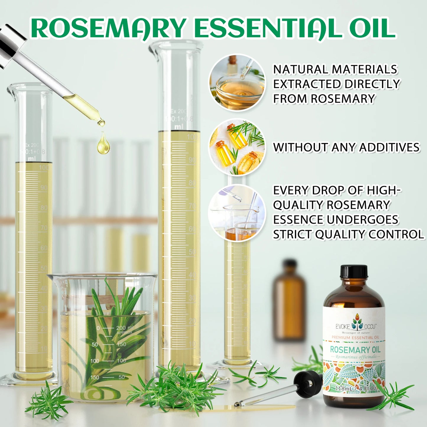 GlowOil™ Romarin – Diffuseur, Soin Cheveux & Peau, Humidificateur & Ambiance Fraîche