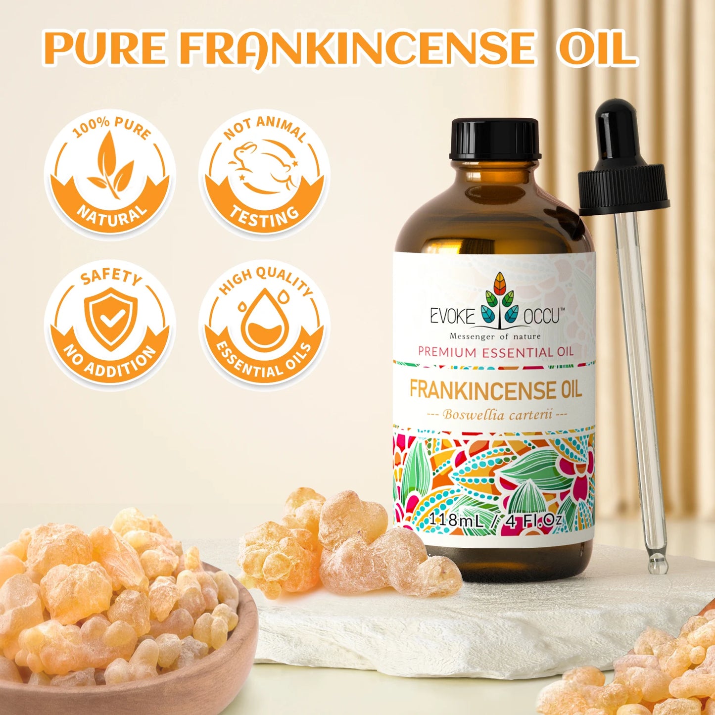 GlowOil™ Encens – Diffuseur, Massage, Peau & Ambiance Spirituelle