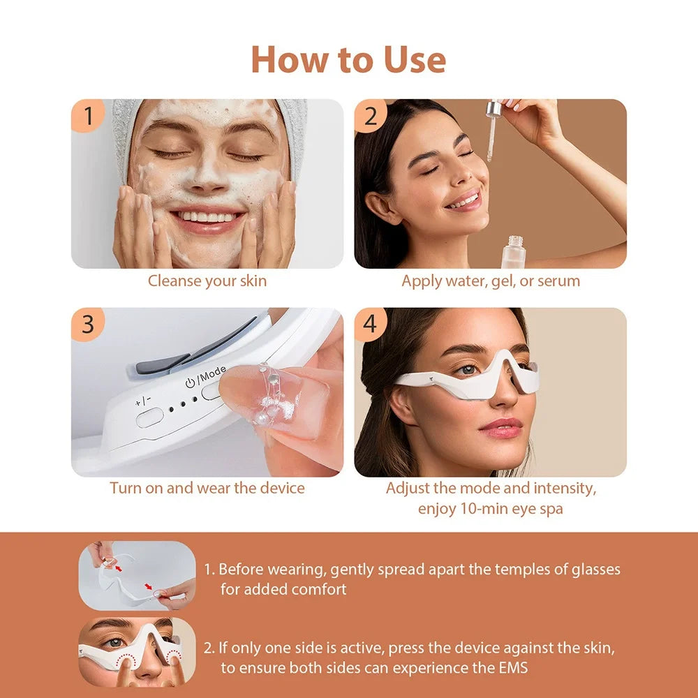 GlowVista Eye – Soin Relaxant et Anti-Cernes 3D EMS